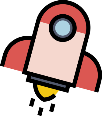 Modern Tasarım, Web, Uygulama ve Dijital İllüstrasyon için Roket Simgesi PNG Biçimi