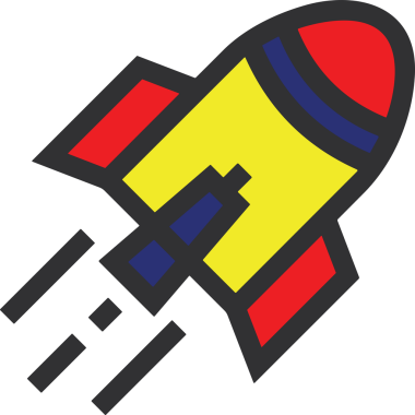 Modern Tasarım, Web, Uygulama ve Dijital İllüstrasyon için Roket Simgesi PNG Biçimi