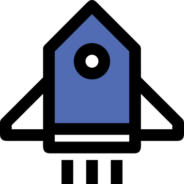 Modern Tasarım, Web, Uygulama ve Dijital İllüstrasyon için Roket Simgesi PNG Biçimi