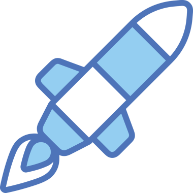 Modern Tasarım, Web, Uygulama ve Dijital İllüstrasyon için Roket Simgesi PNG Biçimi