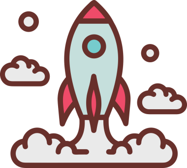 Modern Tasarım, Web, Uygulama ve Dijital İllüstrasyon için Roket Simgesi PNG Biçimi