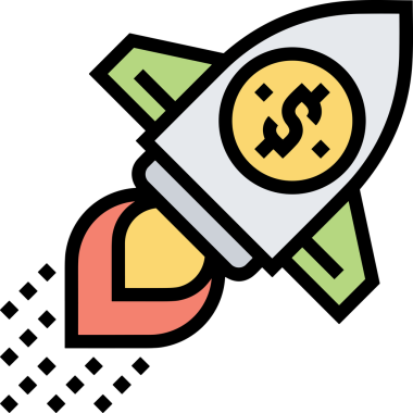 Modern Tasarım, Web, Uygulama ve Dijital İllüstrasyon için Roket Simgesi PNG Biçimi