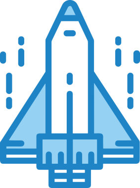 Modern Tasarım, Web, Uygulama ve Dijital İllüstrasyon için Roket Simgesi PNG Biçimi