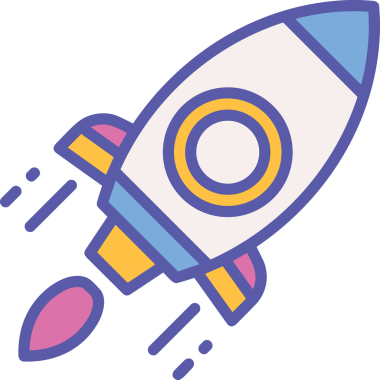 Modern Tasarım, Web, Uygulama ve Dijital İllüstrasyon için Roket Simgesi PNG Biçimi