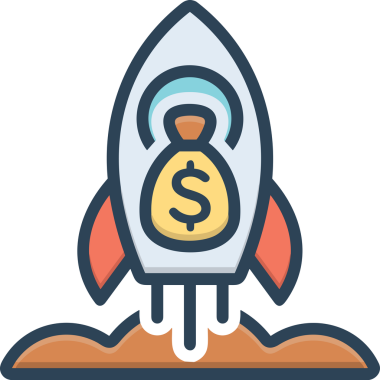 Modern Tasarım, Web, Uygulama ve Dijital İllüstrasyon için Roket Simgesi PNG Biçimi