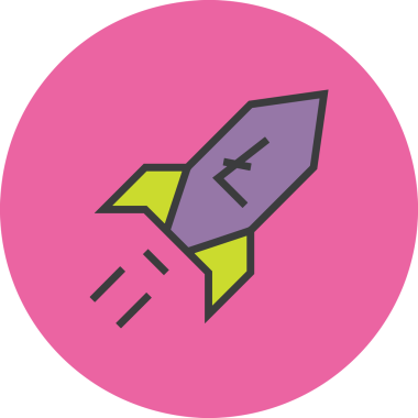 Modern Tasarım, Web, Uygulama ve Dijital İllüstrasyon için Roket Simgesi PNG Biçimi