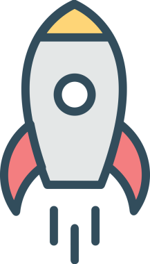 Modern Tasarım, Web, Uygulama ve Dijital İllüstrasyon için Roket Simgesi PNG Biçimi