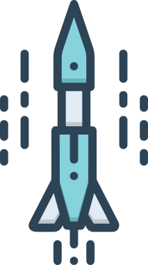 Modern Tasarım, Web, Uygulama ve Dijital İllüstrasyon için Roket Simgesi PNG Biçimi