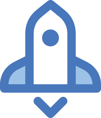 Modern Tasarım, Web, Uygulama ve Dijital İllüstrasyon için Roket Simgesi PNG Biçimi