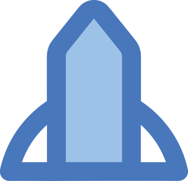 Modern Tasarım, Web, Uygulama ve Dijital İllüstrasyon için Roket Simgesi PNG Biçimi