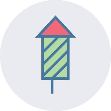 Modern Tasarım, Web, Uygulama ve Dijital İllüstrasyon için Roket Simgesi PNG Biçimi