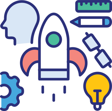 Modern Tasarım, Web, Uygulama ve Dijital İllüstrasyon için Roket Simgesi PNG Biçimi