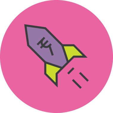 Modern Tasarım, Web, Uygulama ve Dijital İllüstrasyon için Roket Simgesi PNG Biçimi