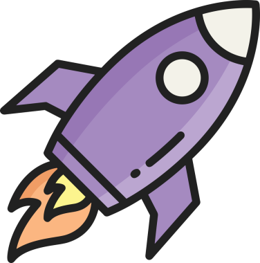 Modern Tasarım, Web, Uygulama ve Dijital İllüstrasyon için Roket Simgesi PNG Biçimi