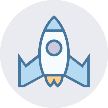 Modern Tasarım, Web, Uygulama ve Dijital İllüstrasyon için Roket Simgesi PNG Biçimi