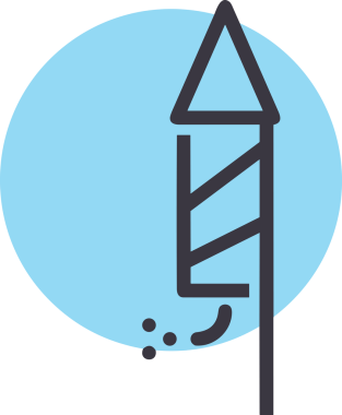 Modern Tasarım, Web, Uygulama ve Dijital İllüstrasyon için Roket Simgesi PNG Biçimi