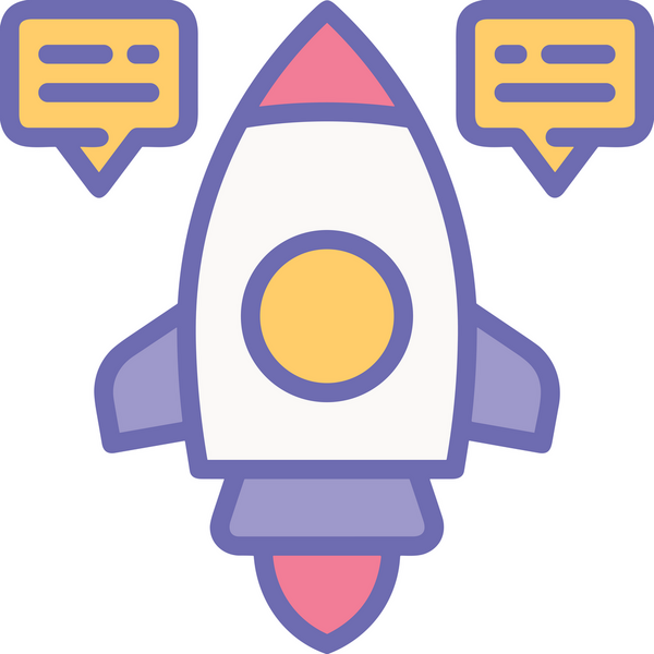 Modern Tasarım, Web, Uygulama ve Dijital İllüstrasyon için Roket Simgesi PNG Biçimi