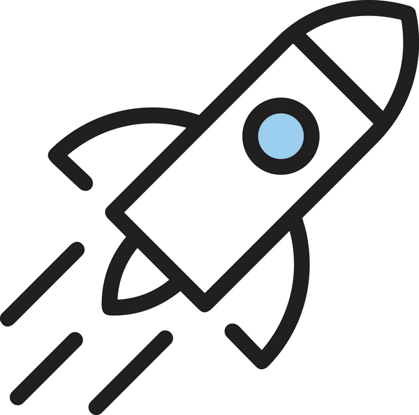 Modern Tasarım, Web, Uygulama ve Dijital İllüstrasyon için Roket Simgesi PNG Biçimi