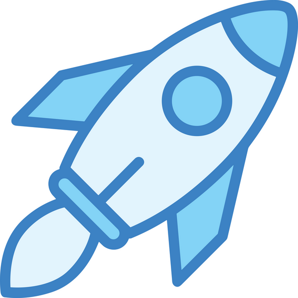 Modern Tasarım, Web, Uygulama ve Dijital İllüstrasyon için Roket Simgesi PNG Biçimi