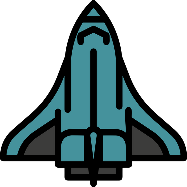 Modern Tasarım, Web, Uygulama ve Dijital İllüstrasyon için Roket Simgesi PNG Biçimi