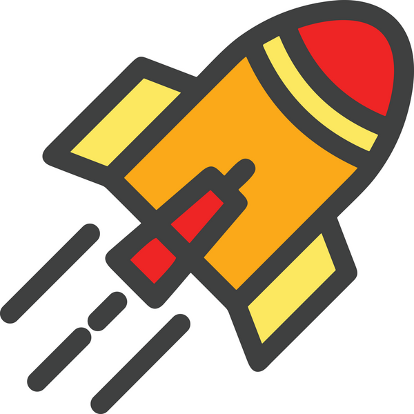 Modern Tasarım, Web, Uygulama ve Dijital İllüstrasyon için Roket Simgesi PNG Biçimi