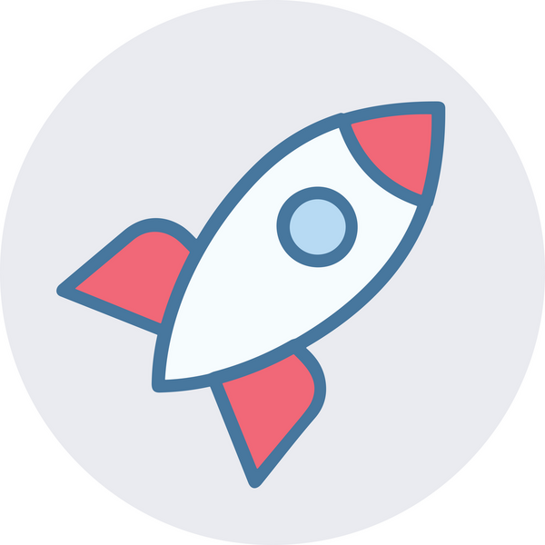 Modern Tasarım, Web, Uygulama ve Dijital İllüstrasyon için Roket Simgesi PNG Biçimi