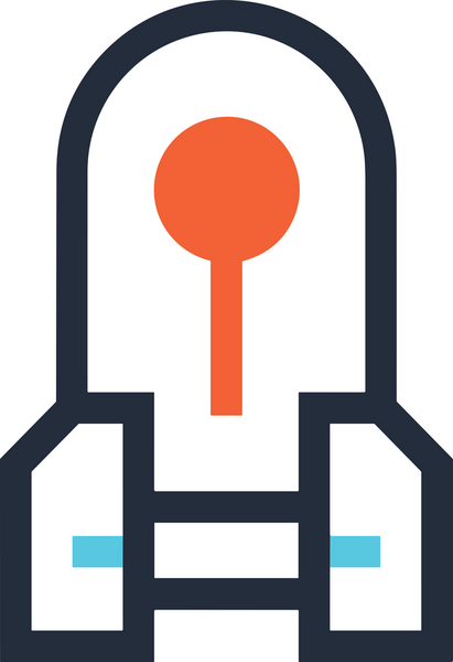 Modern Tasarım, Web, Uygulama ve Dijital İllüstrasyon için Roket Simgesi PNG Biçimi