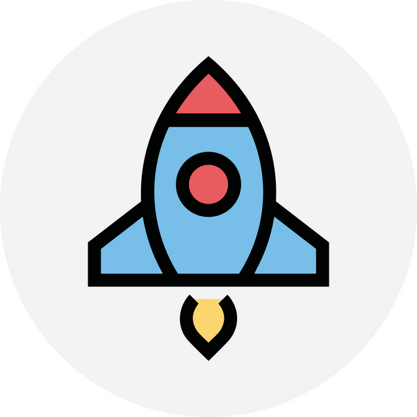 Modern Tasarım, Web, Uygulama ve Dijital İllüstrasyon için Roket Simgesi PNG Biçimi