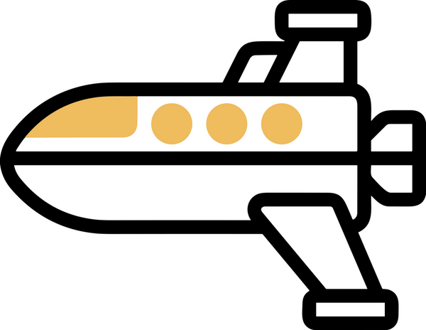Modern Tasarım, Web, Uygulama ve Dijital İllüstrasyon için Roket Simgesi PNG Biçimi