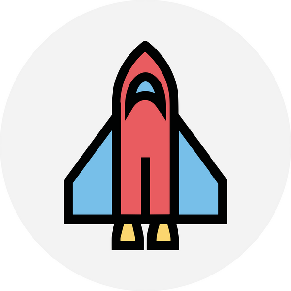 Modern Tasarım, Web, Uygulama ve Dijital İllüstrasyon için Roket Simgesi PNG Biçimi