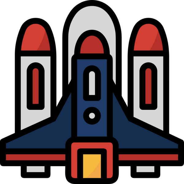 Modern Tasarım, Web, Uygulama ve Dijital İllüstrasyon için Roket Simgesi PNG Biçimi