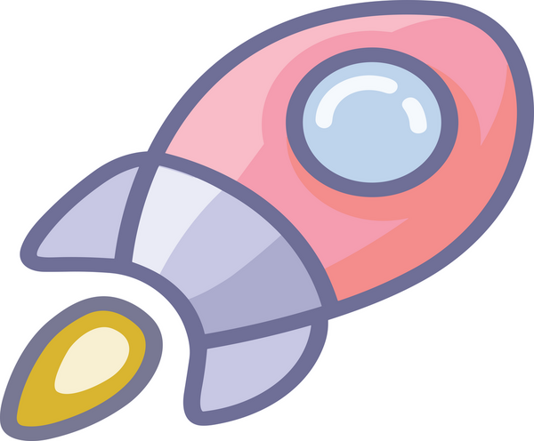 Modern Tasarım, Web, Uygulama ve Dijital İllüstrasyon için Roket Simgesi PNG Biçimi