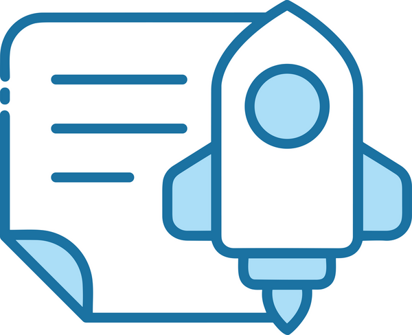 Modern Tasarım, Web, Uygulama ve Dijital İllüstrasyon için Roket Simgesi PNG Biçimi