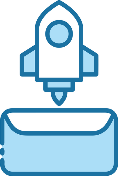 Modern Tasarım, Web, Uygulama ve Dijital İllüstrasyon için Roket Simgesi PNG Biçimi