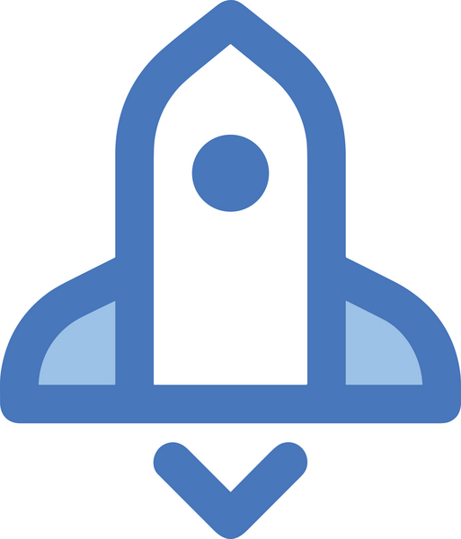 Modern Tasarım, Web, Uygulama ve Dijital İllüstrasyon için Roket Simgesi PNG Biçimi