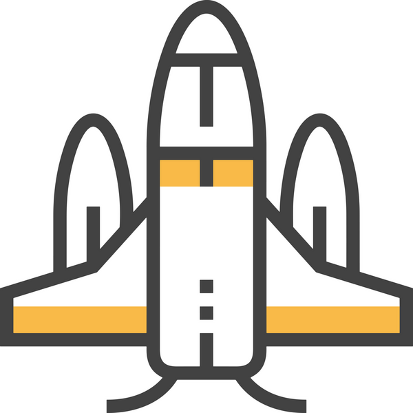 Modern Tasarım, Web, Uygulama ve Dijital İllüstrasyon için Roket Simgesi PNG Biçimi