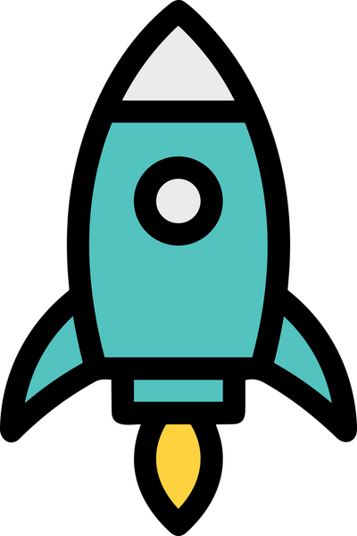 Modern Tasarım, Web, Uygulama ve Dijital İllüstrasyon için Roket Simgesi PNG Biçimi