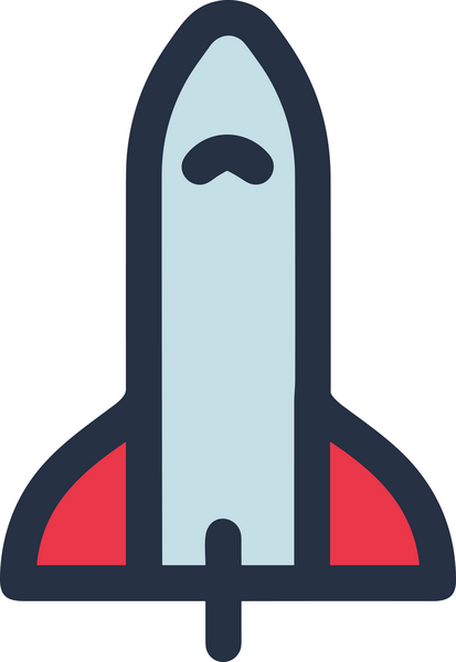 Modern Tasarım, Web, Uygulama ve Dijital İllüstrasyon için Roket Simgesi PNG Biçimi