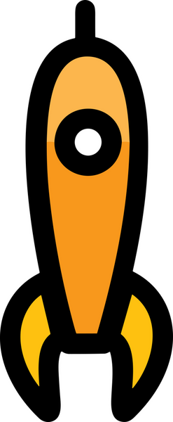 Modern Tasarım, Web, Uygulama ve Dijital İllüstrasyon için Roket Simgesi PNG Biçimi