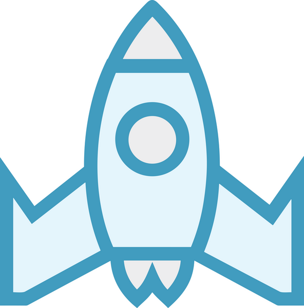 Modern Tasarım, Web, Uygulama ve Dijital İllüstrasyon için Roket Simgesi PNG Biçimi