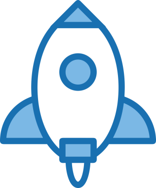 Modern Tasarım, Web, Uygulama ve Dijital İllüstrasyon için Roket Simgesi PNG Biçimi