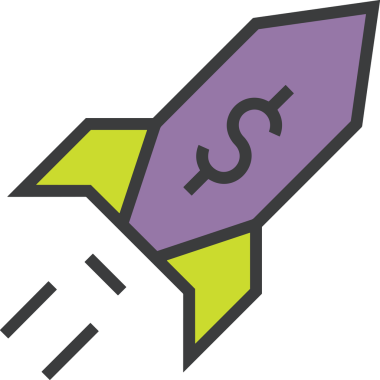 Modern Tasarım, Web, Uygulama ve Dijital İllüstrasyon için Roket Simgesi PNG Biçimi