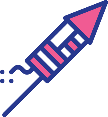 Modern Tasarım, Web, Uygulama ve Dijital İllüstrasyon için Roket Simgesi PNG Biçimi