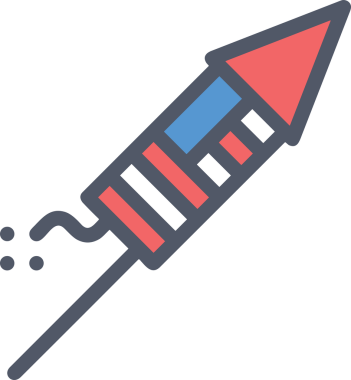 Modern Tasarım, Web, Uygulama ve Dijital İllüstrasyon için Roket Simgesi PNG Biçimi