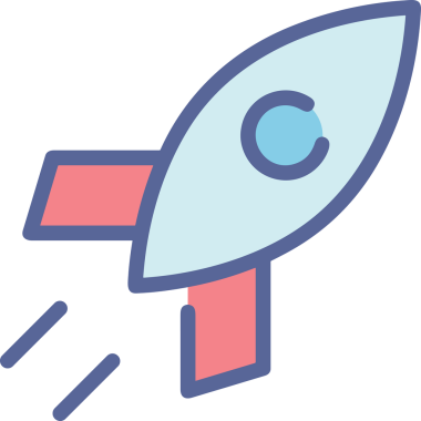 Modern Tasarım, Web, Uygulama ve Dijital İllüstrasyon için Roket Simgesi PNG Biçimi