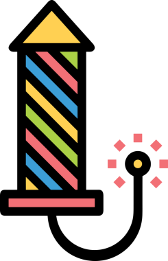 Modern Tasarım, Web, Uygulama ve Dijital İllüstrasyon için Roket Simgesi PNG Biçimi