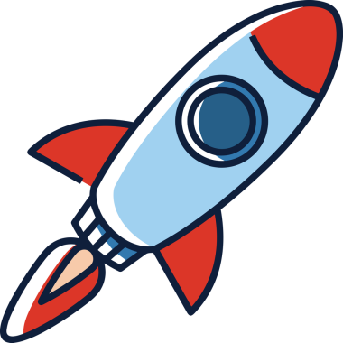 Modern Tasarım, Web, Uygulama ve Dijital İllüstrasyon için Roket Simgesi PNG Biçimi