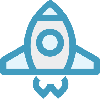 Modern Tasarım, Web, Uygulama ve Dijital İllüstrasyon için Roket Simgesi PNG Biçimi