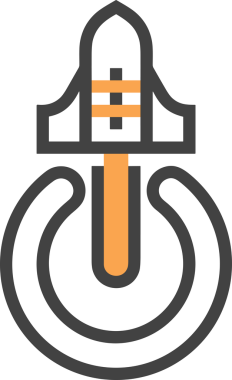 Modern Tasarım, Web, Uygulama ve Dijital İllüstrasyon için Roket Simgesi PNG Biçimi