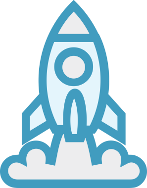 Modern Tasarım, Web, Uygulama ve Dijital İllüstrasyon için Roket Simgesi PNG Biçimi